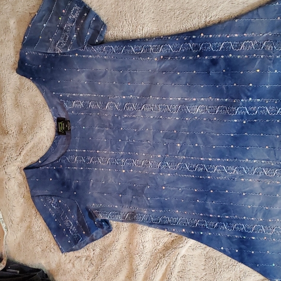 Shannon Ford Petite Tops Shannon Ford Petite Tie Dyed Blue